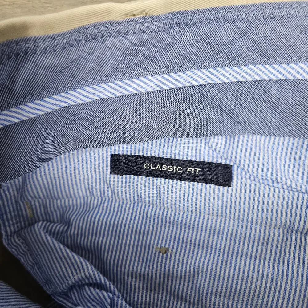 J.Crew Mens Classic Fit Khaki Cotton Chinos‎ Pants 36x30.5 Straight Tag 38x32